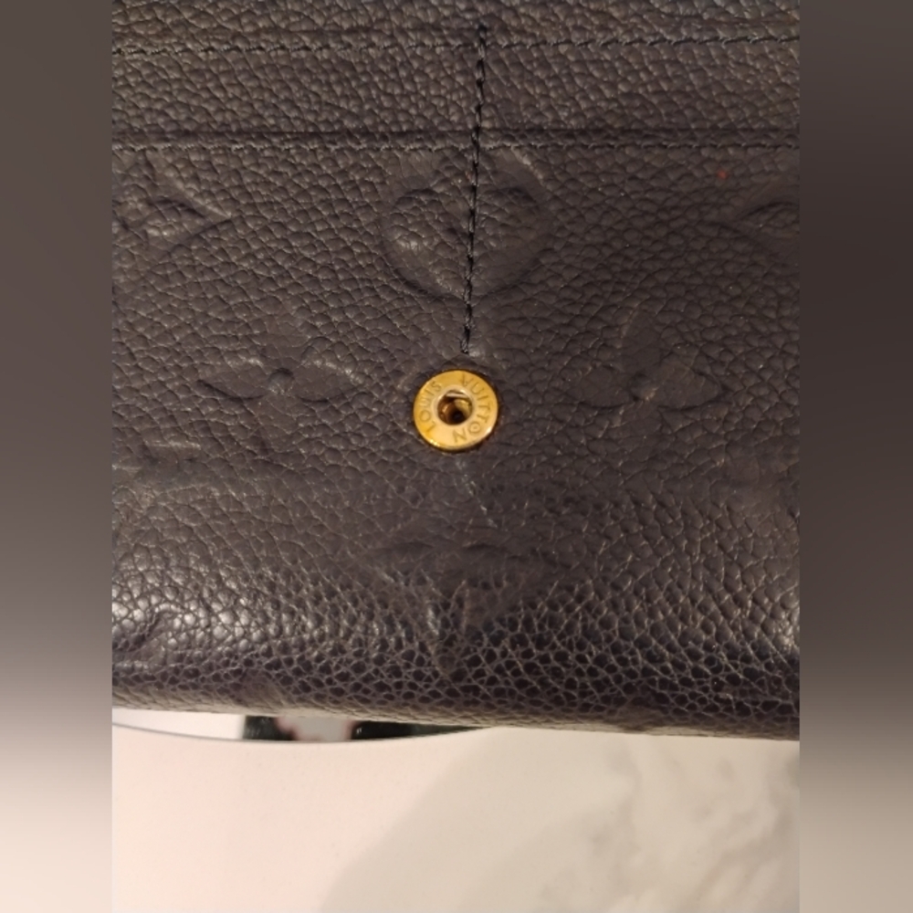 Louis Vuitton Empreinte Sarah Wallet with GHW - Navy Leather - Picture 7 of 11